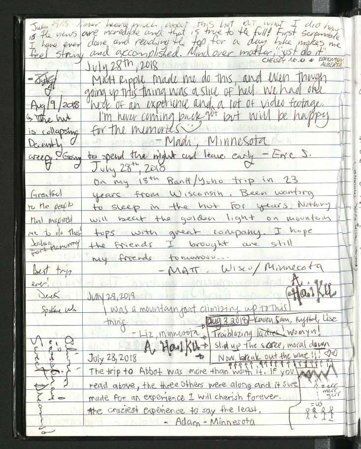 Handwritten register pages